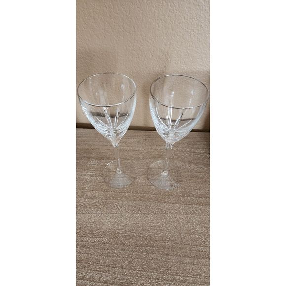 Lenox Crystal Firelight Platinum Water Goblets Set of 2 - Picture 8 of 13